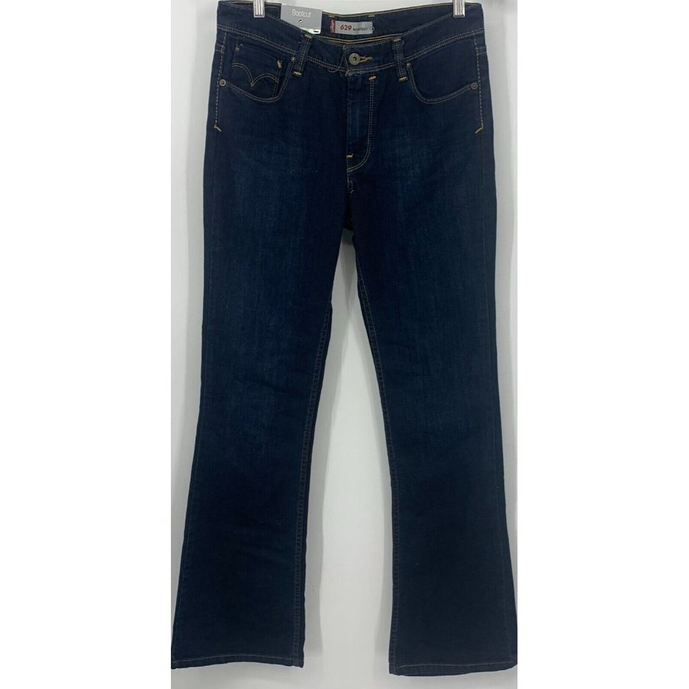 Levi's Denim Jeans Size 30 32 Blue Dark Wash 629 High Waist Bootcut Women New